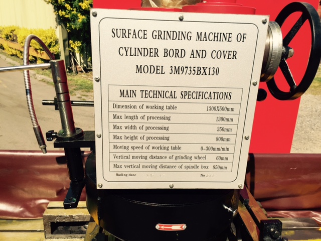 RECTIFICADORA DE CULATAS 3M9735Bx1300 new (NUEVA SIN USO) - Imagen 3