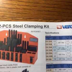 KIT DE CLAMPING CK-08 DE FRESADORA MARCA VERTEX